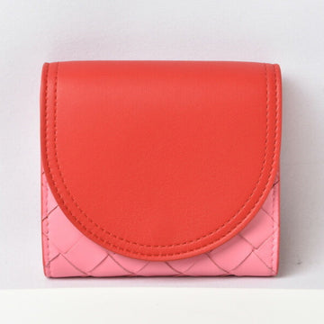 BOTTEGA VENETA Wallet Bifold  Compact Intrecciato Pink Red 577841 V0EKK 8929