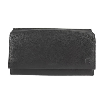 BALLY Barry Bi-Fold Wallet Leather Black Silver Metal Fittings B Logo Chozaicho