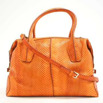 TOD'S 2way D Cube Handbag Orange Ladies