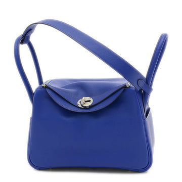 Hermes Lindy 26 Ever Color Blue Royale Handbag Silver Hardware U Engraved