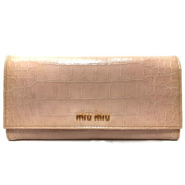 miu miu Bi-fold wallet light pink leather ladies