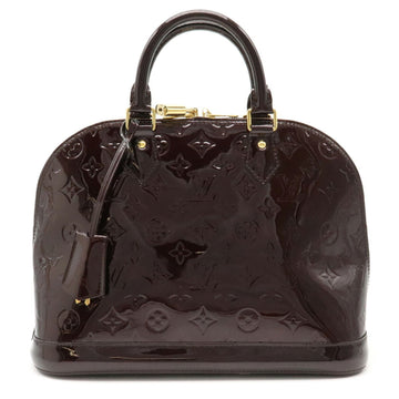 Louis Vuitton Monogram Verni Alma PM Handbag Patent Leather Amaranto M91611