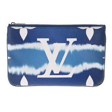 LOUIS VUITTON Escale Pochette Double Zip Blue M69124 Unisex Monogram Giant Canvas Shoulder Bag