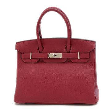 Hermes Birkin 30 Togo Leather Handbag Rouge Grenat