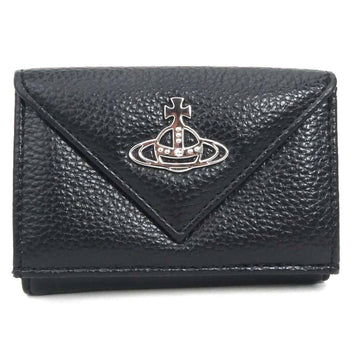 VIVIENNE WESTWOOD Trifold Wallet Leather Black Unisex