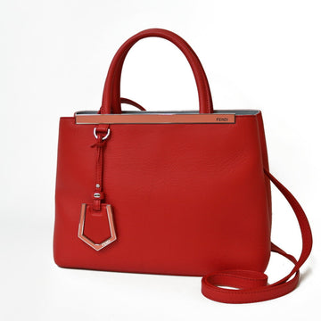 FENDI Shoulder Bag Toujour Red Women's Leather