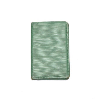 LOUIS VUITTON Business Card Holder Epi Pochette Cult Visit M56574  Green Case LV