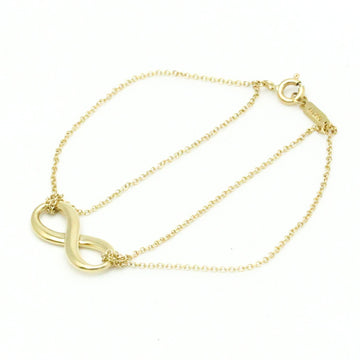 TIFFANY Infinity Double Chain Bracelet Yellow Gold [18K] No Stone Charm Bracelet Gold