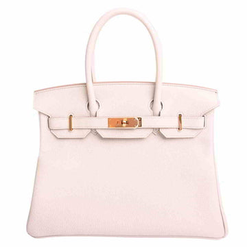 Hermes Togo Birkin 30 Handbag White