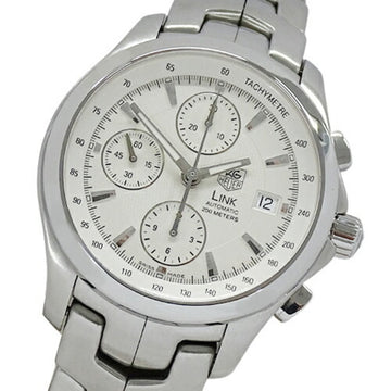 Tag Heuer TAG Link CJF2111 BA0576 Watch Men's Brand Chronograph Date Automatic Winding AT Stainless SS Silver Polished