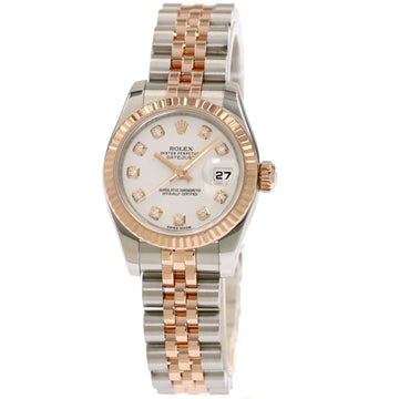 ROLEX 179171G Datejust 10P Diamond Watch Stainless Steel SSxK18PG K18PG Women's