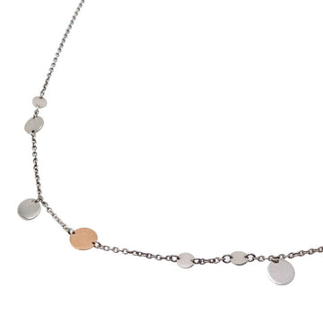HERMES SV925 750PG Confetti Long Women's Necklace Silver 925
