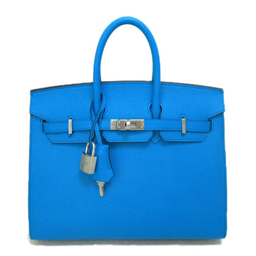HERMES Birkinserie 25 handbag Blue Epsom leather