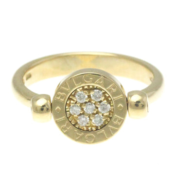 BVLGARI- Flip Ring White Gold [18K],Yellow Gold [18K] Fashion Diamond Band Ring Silver