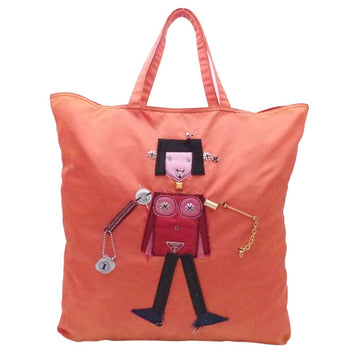 PRADA tote bag robot orange x multicolor nylon handbag