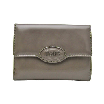 TOD'S Women's Leather Wallet [bi-fold] Grayish