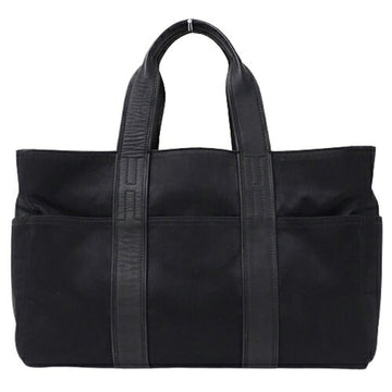 HERMES Bag Ladies Men's Tote Handbag Acapulco MM Nylon Leather Black