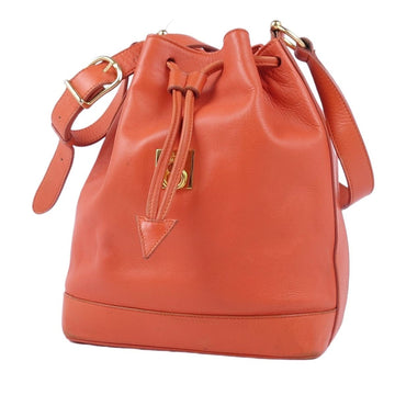 CELINE bag calf leather type shoulder ladies orange