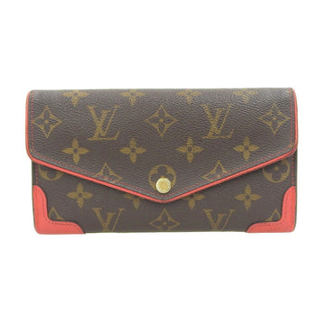 Louis Vuitton Monogram Portefeuille Sala Retiro Long Wallet with Hook Surise Red M61184