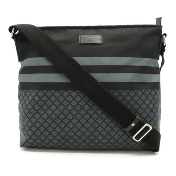 Gucci Diamante Sherry Line Shoulder Bag Nylon Leather Black Gray 270410
