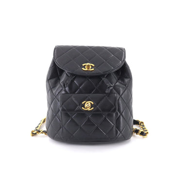 Chanel matelasse chain backpack rucksack leather black vintage Matelasse Chain Backpack