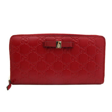 GUCCIssima 388680 GG Leather Long Wallet [bi-fold] Red Color