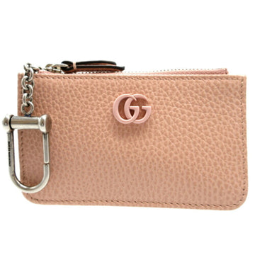 GUCCI 701070 Double G Leather Pink Coin Case