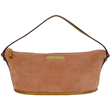 Gucci pouch pink camel 039 1103 suede leather GUCCI handbag bag ladies