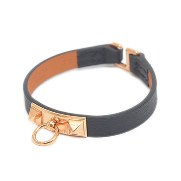 Hermes Rival Mini Bracelet Swift/Metal Black/Rose Gold T2 size
