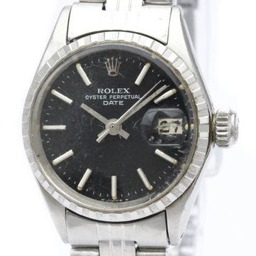 ROLEXVintage  Oyster Perpetual Date 6524 Steel Automatic Ladies Watch BF550657