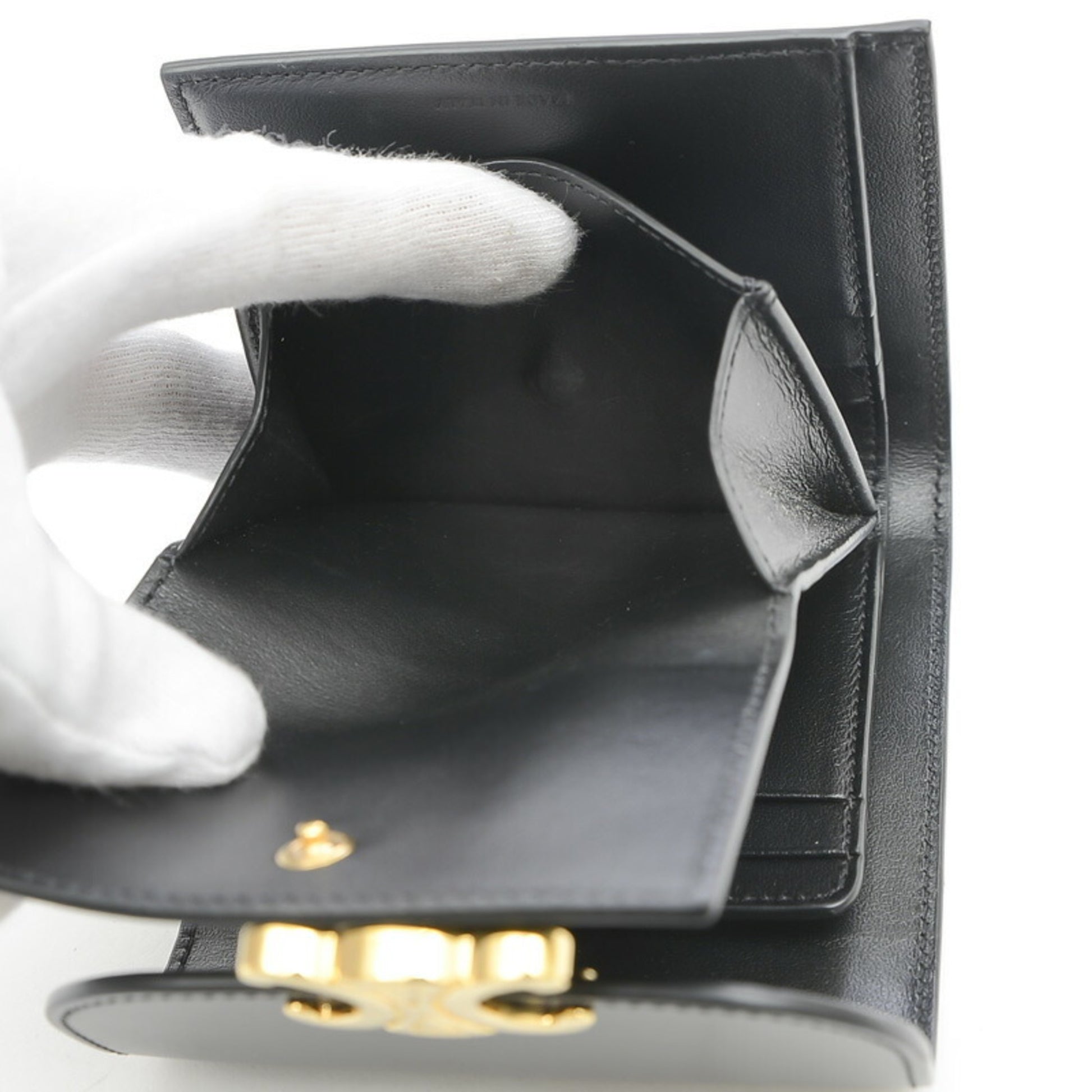 Small Wallet TRIOMPHE in Shiny calfskin