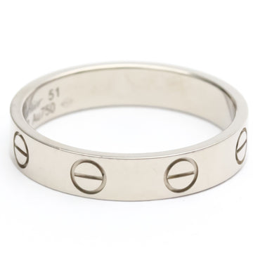 Cartier (CARTIER) mini love ring #51 No. 11 K18 white gold WG ring B4085151 (polished finish) [pre-owned]