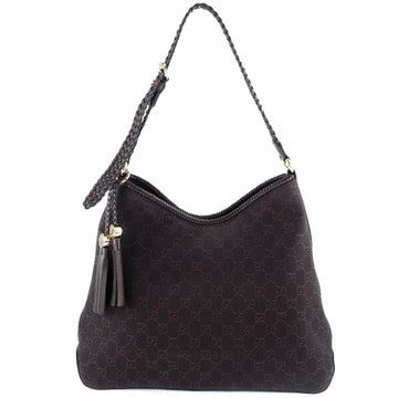 Gucci One Shoulder Tassel 336659 GG Canvas Brown Women's Bag