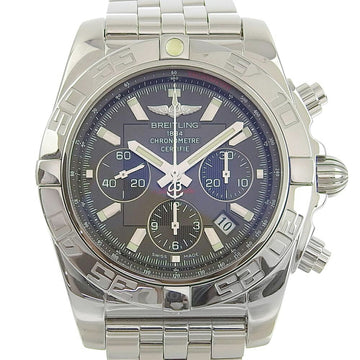 Breitling Chronomat 44 AB011012 Stainless Steel Silver Automatic Chronograph Men's Black Dial Watch