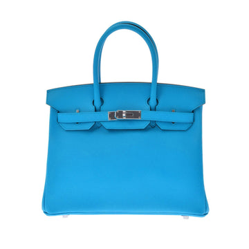 Hermes Birkin 30 Blue Frida Z Engraved (around 2021) Women's Vo Epson Handbag