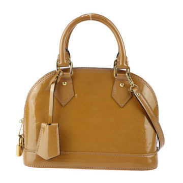 LOUIS VUITTON Alma BB Handbag M91585 Monogram Vernis Rose Vereur Beige Gold Hardware 2WAY Shoulder Bag Vuitton