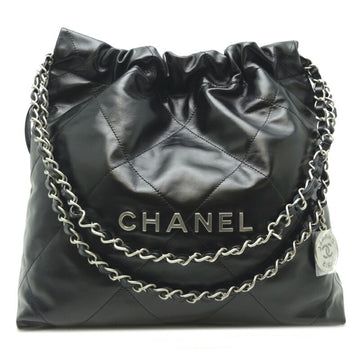 Chanel 22 Women's Shoulder Bag AS3261 B08872 Calf Black x