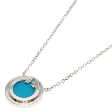 TIFFANY T TWO Turquoise Circle 2022 Limited Necklace K18 White Gold Women's &Co.