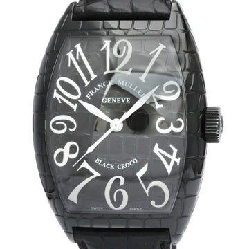 FRANCK MULLER Tourneau Curvex Black Croco Steel Watch 9880SC BLK CRO BF560975