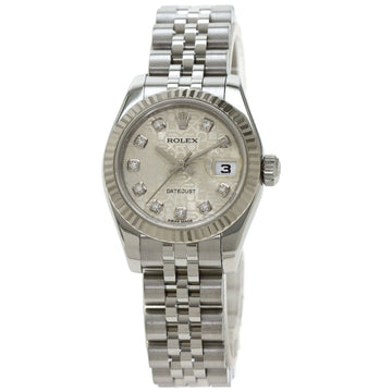 Rolex 179174G Datejust Computer 10P Diamond Watch Stainless Steel/SS/K18WG Women's ROLEX