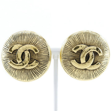CHANEL COCO Mark earrings gold plated ladies