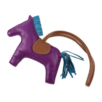HERMES Rodeo MM Other accessories Anyomiro Anemone Blue Ismeal Fauve Bag Charm Horse