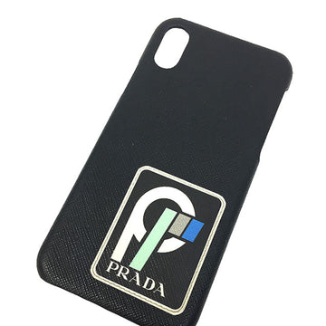 PRADA 2ZH058 Smartphone Case iPhoneX [iPhone 10] Cover Saffiano Leather Black Wallet Accessory aq3050