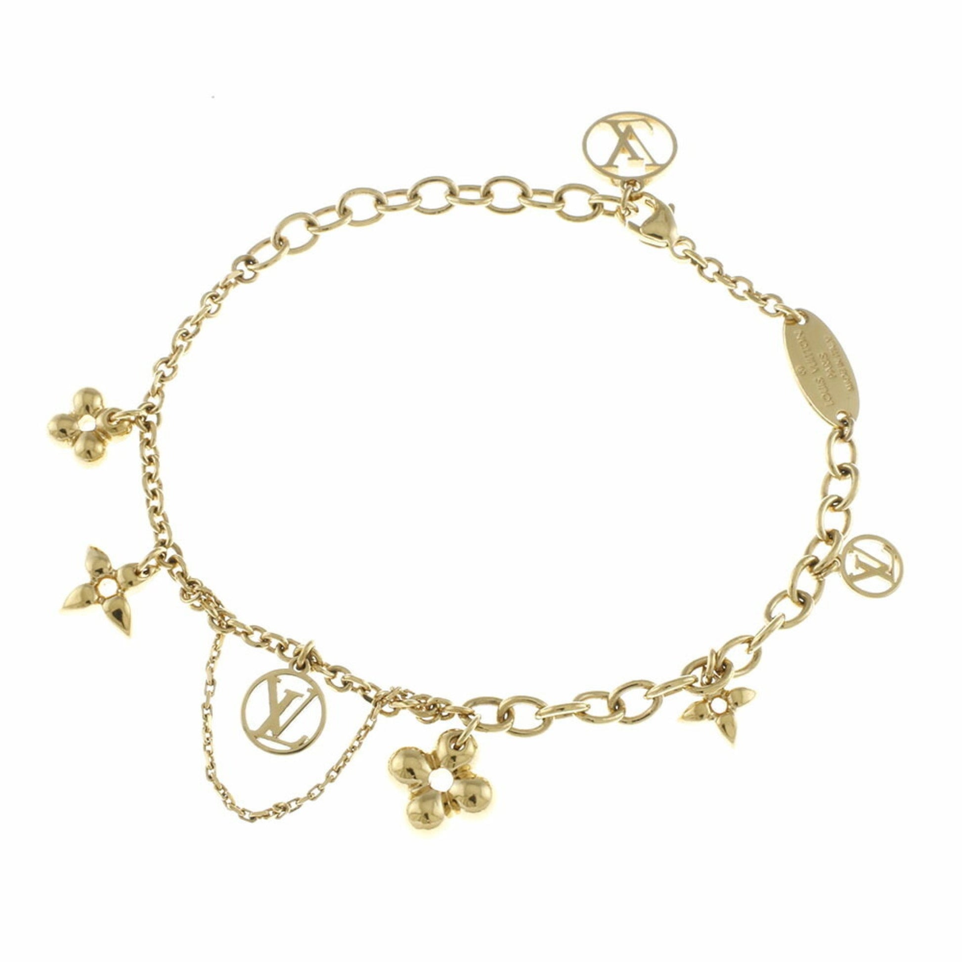 Louis Vuitton, Jewelry, Louis Vuitton Brasserie Blooming M64858 Gold  Brand Accessory Bracelet Ladies