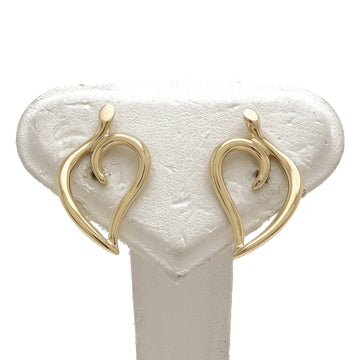 TIFFANY&Co.  Open Leaf Earrings K18YG Yellow Gold