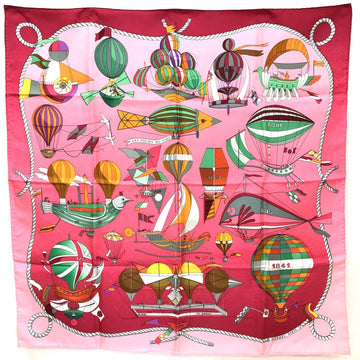 HERMES Carre 90 Large LES FOLIES DU CIEL Sky Madness Balloon Red Pink Multicolor Made in France Silk Ladies ITOTTZ4EF5MW RLV2453M