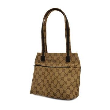 GUCCIAuth  GG Canvas 002 1075 Women's Leather Handbag Beige,Brown