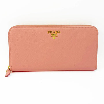 PRADA 1ML506 Women's Saffiano Metal Long Wallet [bi-fold] Pink