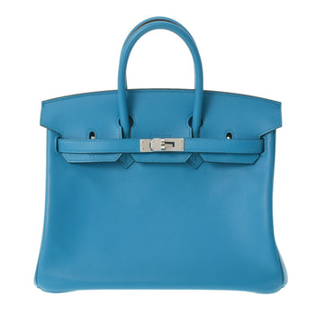 Hermes Birkin 25 Blue Frida Y Engraved (around 2020) Women's Swift Handbag