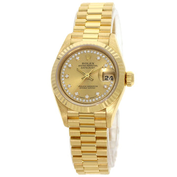 ROLEX 69178LB Datejust Milliard Diamond Watch K18 Yellow Gold/K18YG Ladies